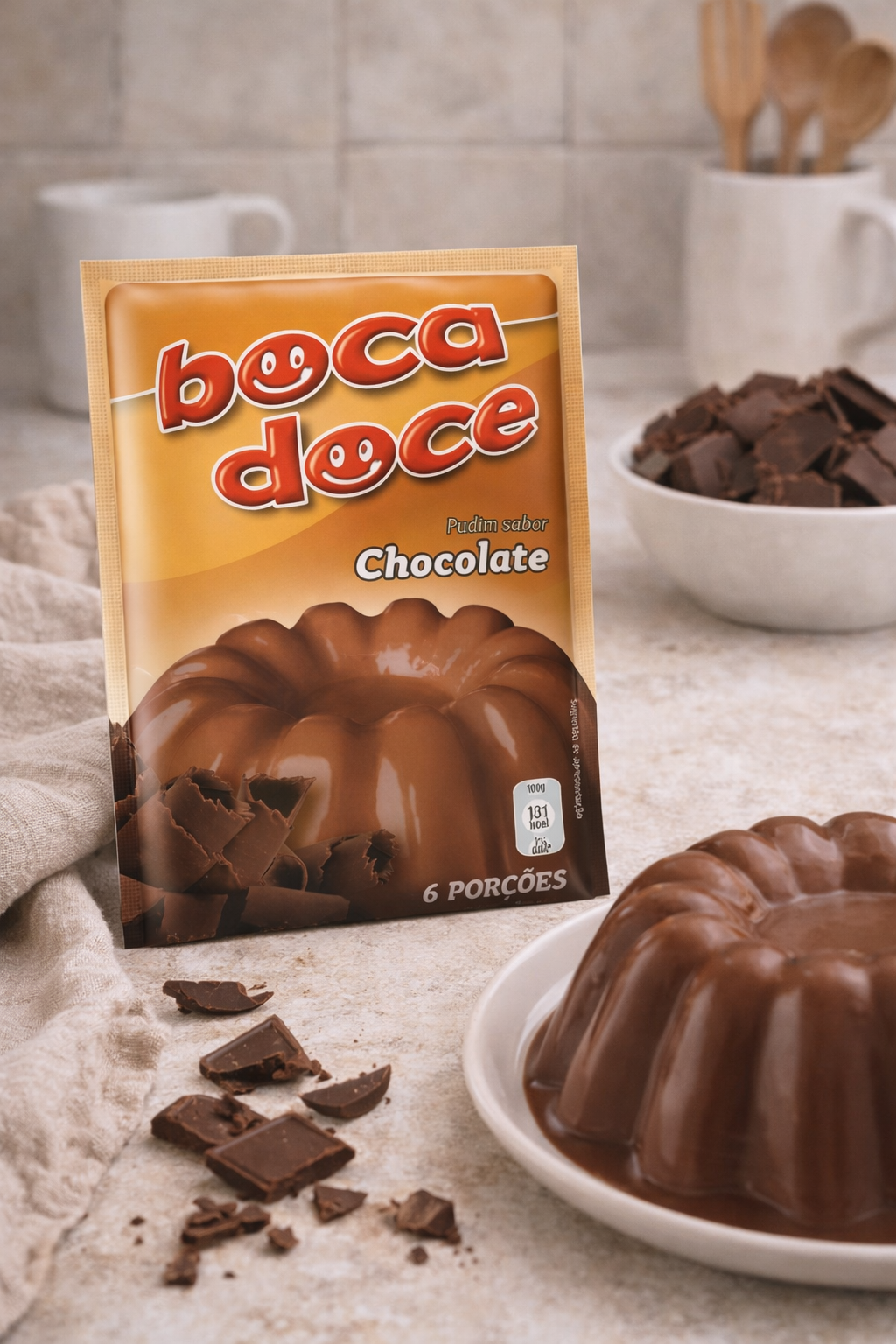 Boca Doce Chocolate Pudding Mix (Pudim Sabor Chocolate) – Portuguese Dessert