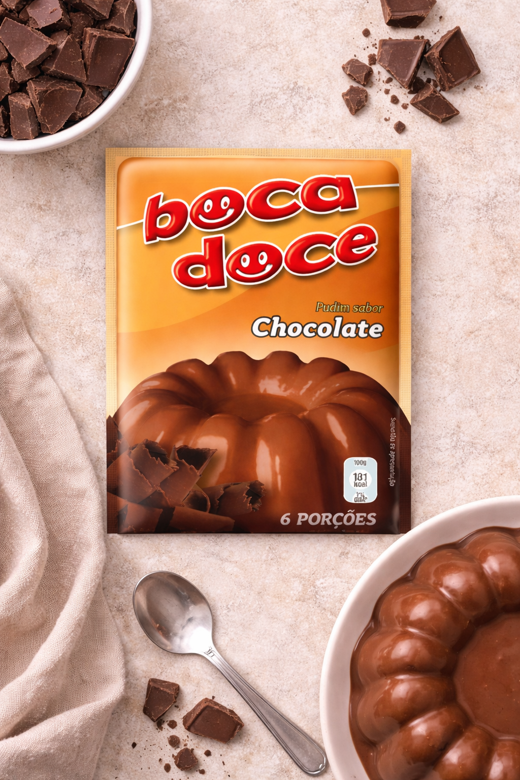 Boca Doce Chocolate Pudding Mix (Pudim Sabor Chocolate) – Portuguese Dessert