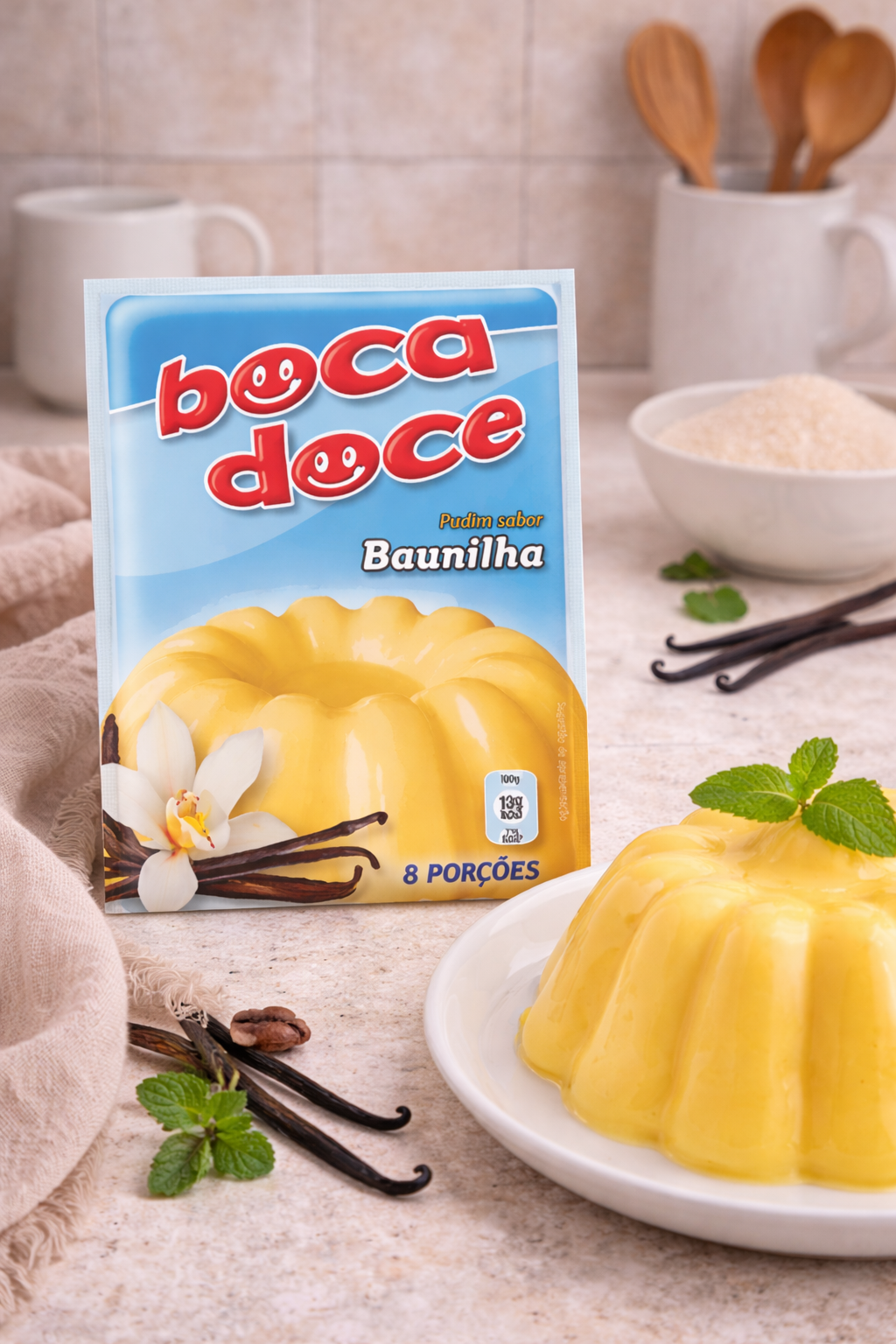 Boca Doce Vanilla Pudding Mix (Pudim Sabor Baunilha) – Portuguese Dessert