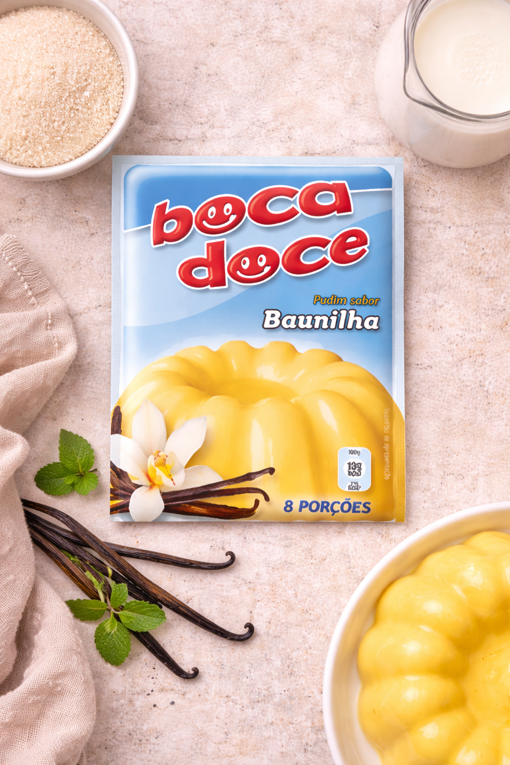 Boca Doce Vanilla Pudding Mix (Pudim Sabor Baunilha) – Portuguese Dessert
