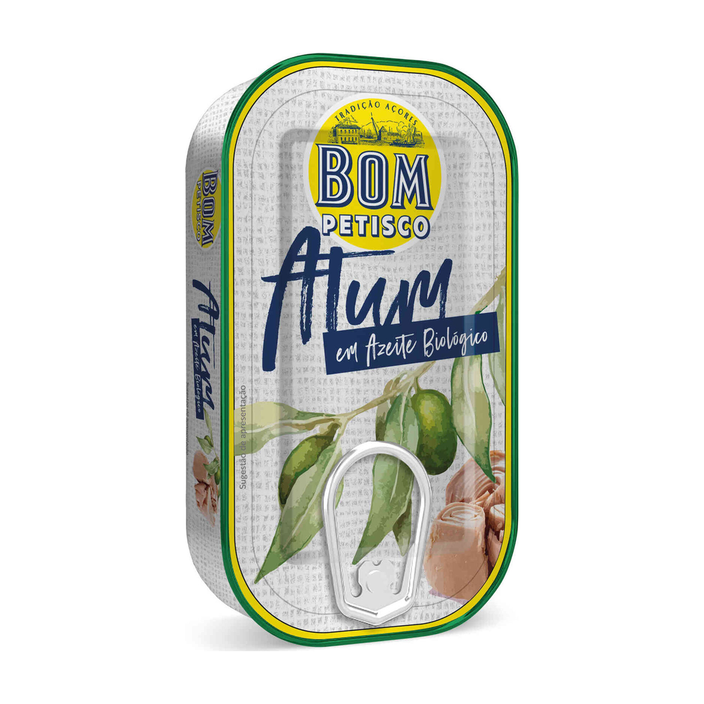 Bom Petisco Tuna in Organic Olive Oil (Atum em Azeite Biológico) – Portuguese Canned Tuna