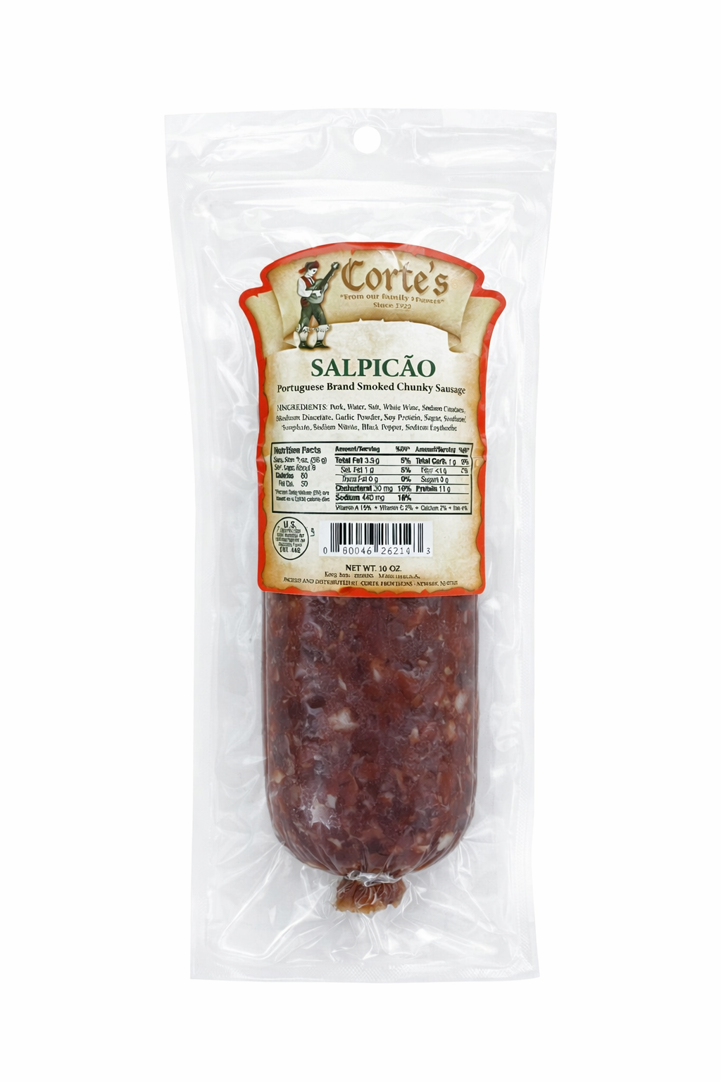Cortes Salpicão – Portuguese Smoked Chunky Pork Sausage