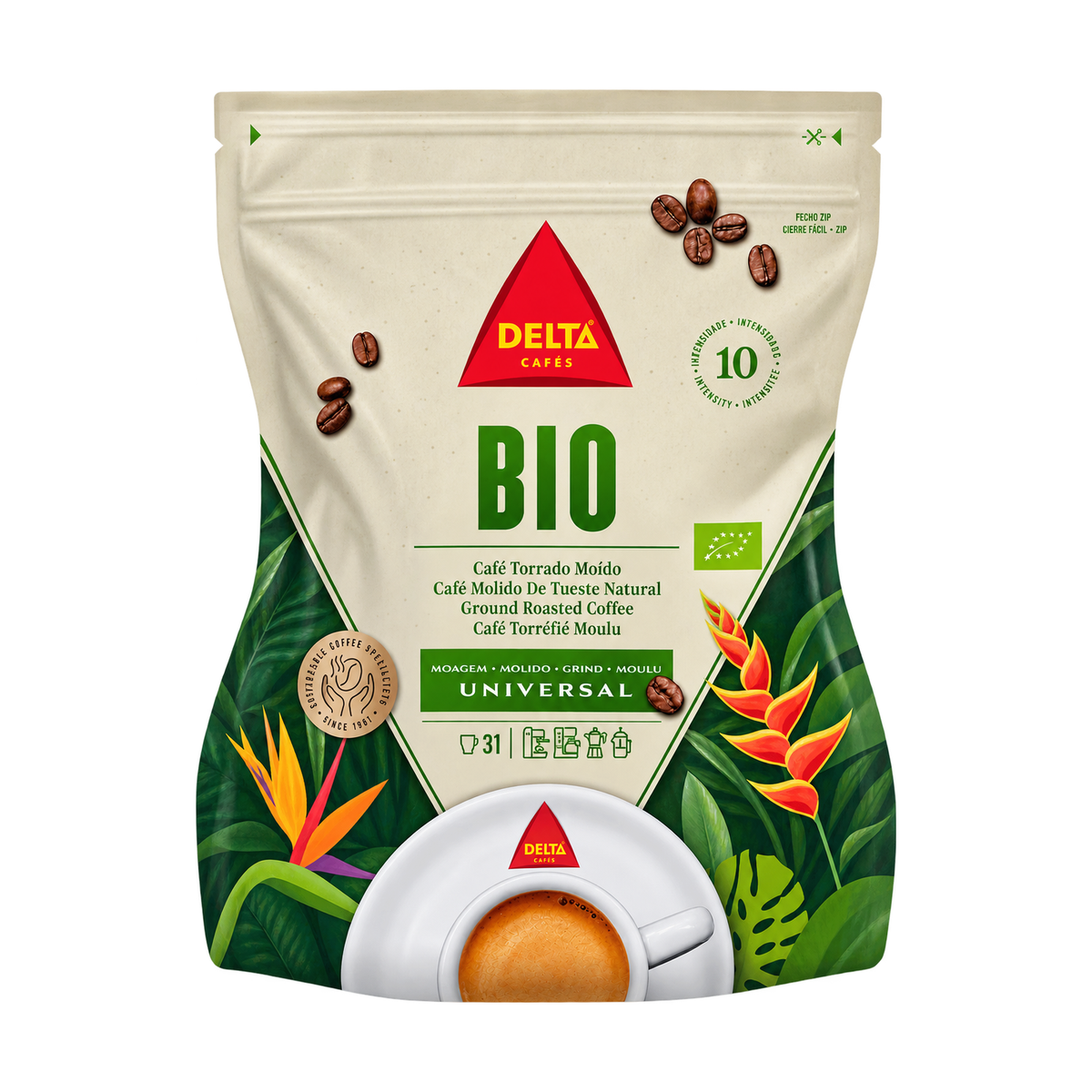Delta Cafés Bio Organic Ground Coffee – 220g