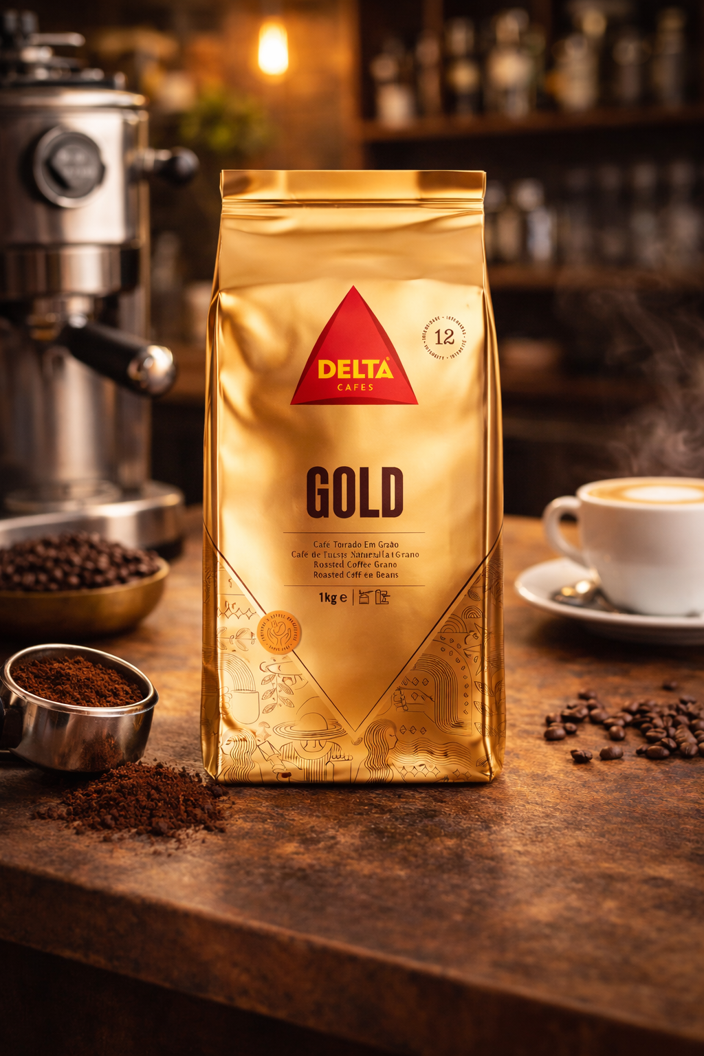 Delta Cafés Gold Whole Bean Coffee – 1kg