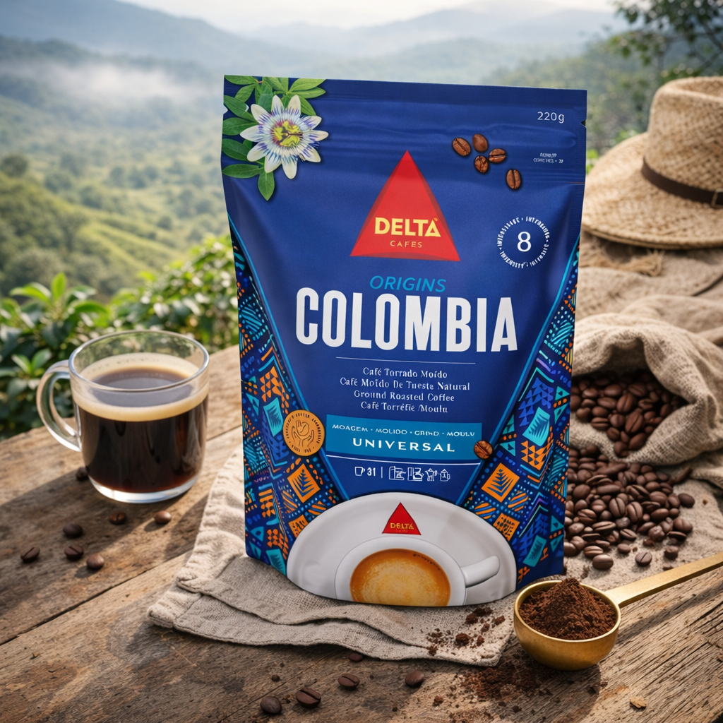 Delta Cafés Origins Colombia Ground Coffee – 220g