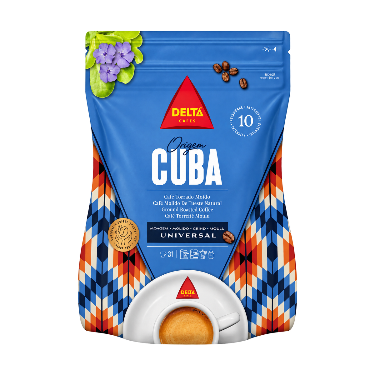 Delta Cafés Origins Cuba Ground Coffee – 220g