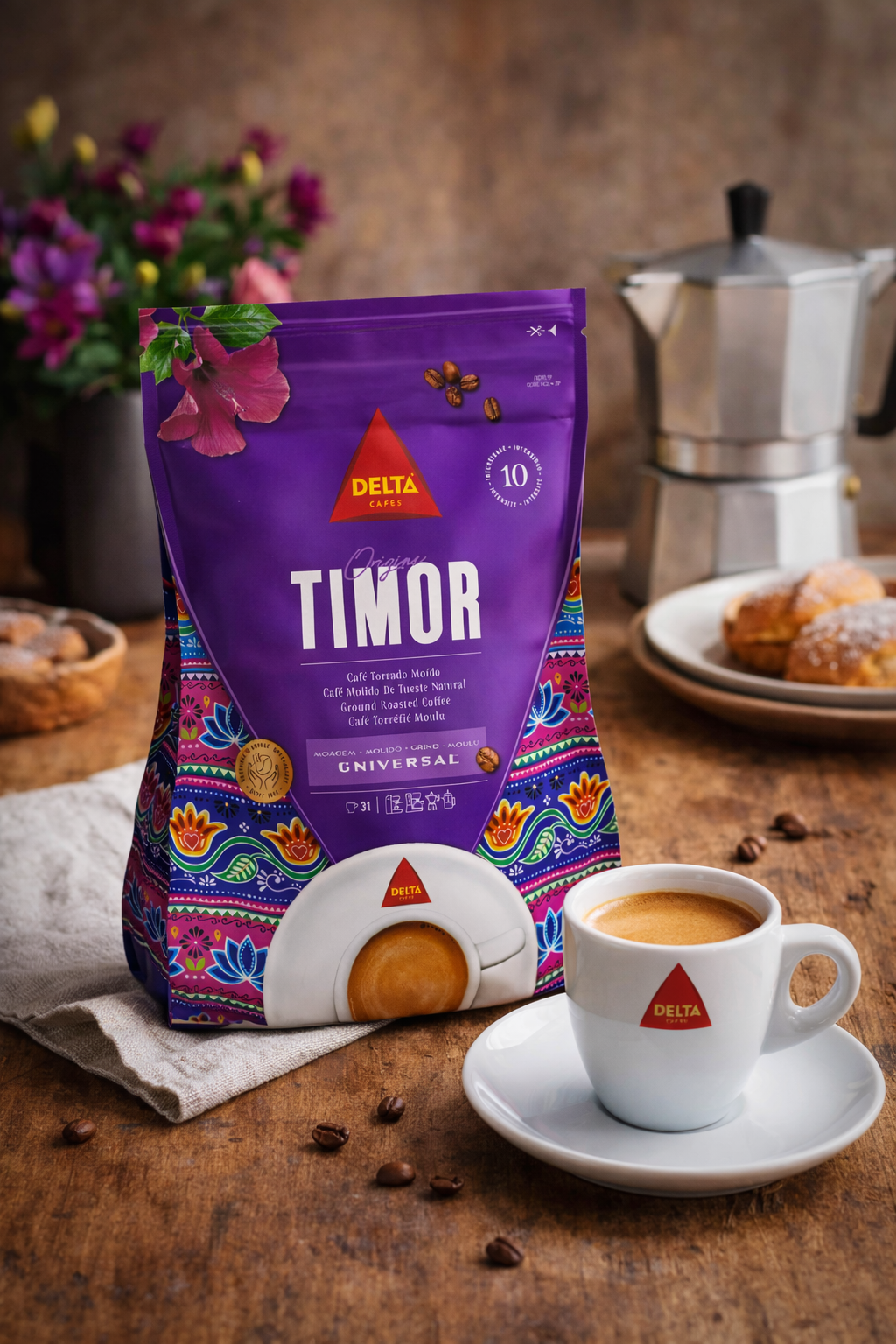 Delta Timor Ground Roasted Coffee – Portuguese Coffee (220g)