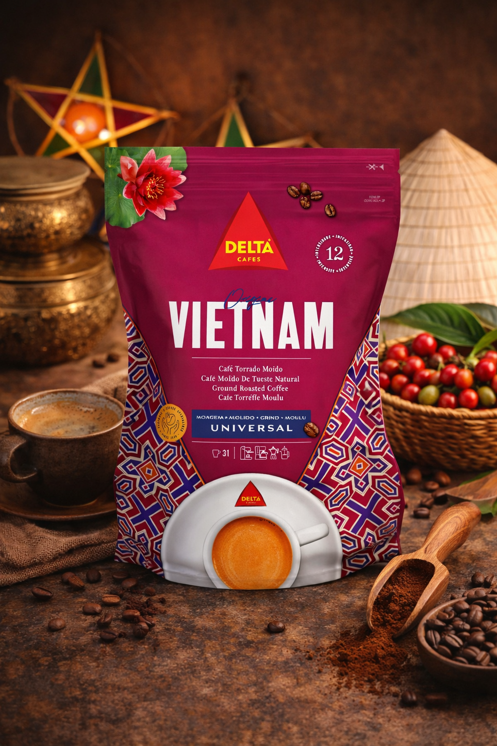 Delta Cafés Origins Vietnam Ground Coffee – 220g