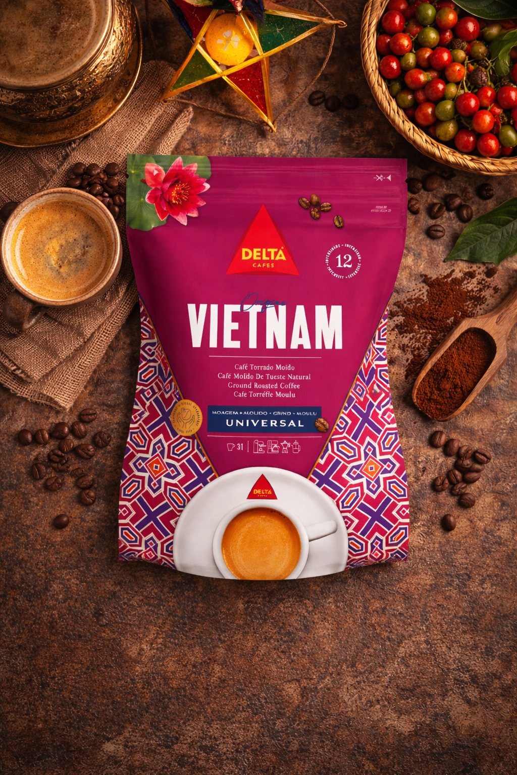 Delta Cafés Origins Vietnam Ground Coffee – 220g