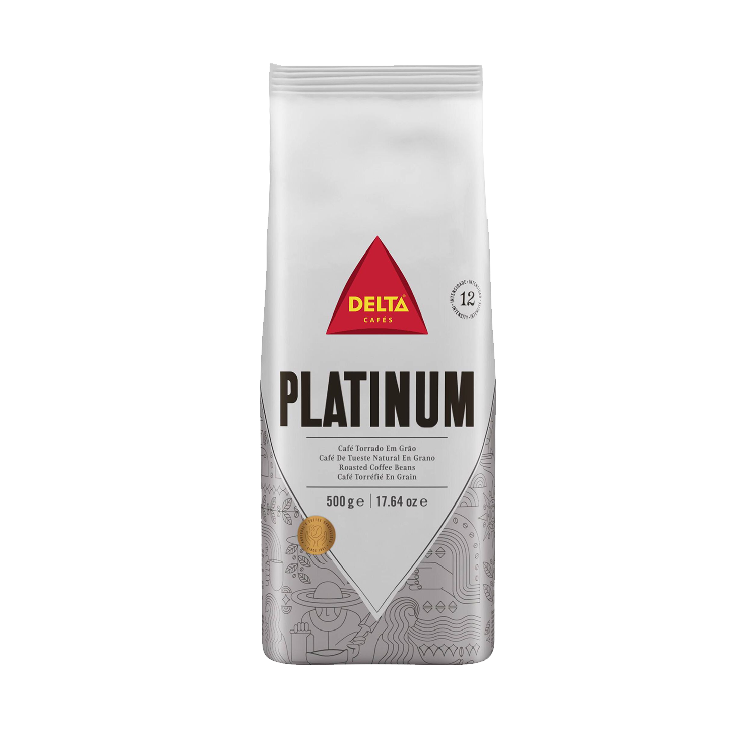 Delta Cafés Platinum Roasted Coffee Beans – Portuguese Coffee – 500g