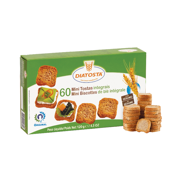 Diatosta Mini Tostas Integrais – Portuguese Whole Wheat Toasts