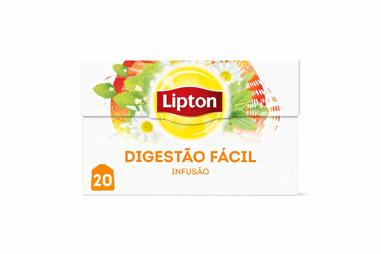 Lipton Digestão Fácil Herbal Tea – Mint & Chamomile – 20 Tea Bags