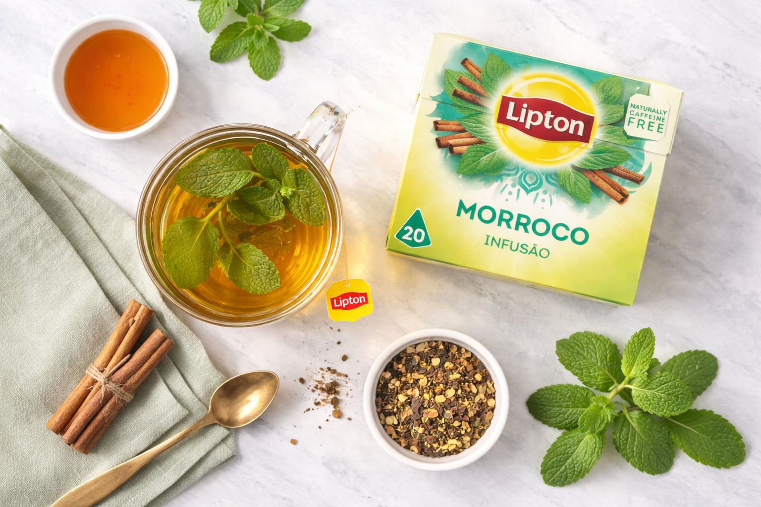 Lipton Morocco Mint & Spices Herbal Infusion – 20 Tea Bags