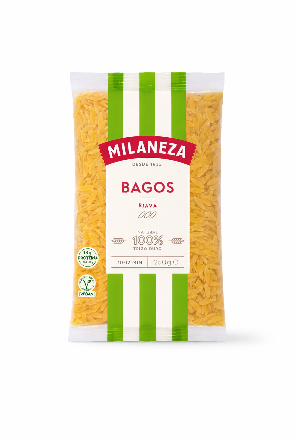 Milaneza Baiva (Bagos) Pasta – 100% Durum Wheat Portuguese Small Pasta – 250g