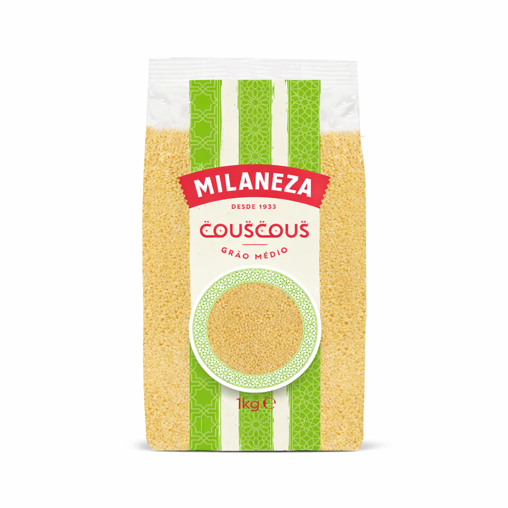 Milaneza Couscous Medium Grain (Grão Médio) – 100% Durum Wheat – 1kg
