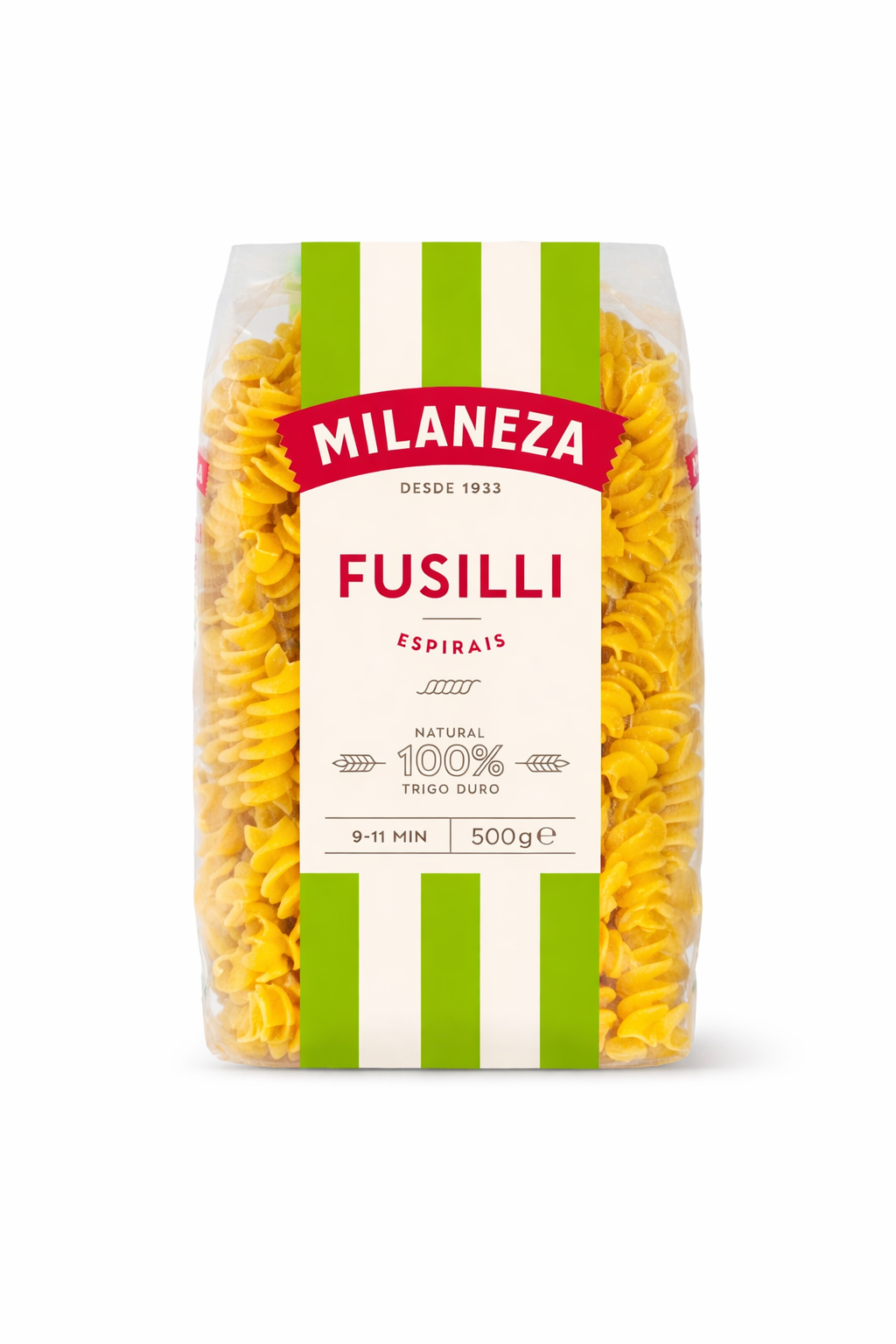 Milaneza Fusilli Espirais Pasta 500g – 100% Durum Wheat Portuguese Pasta