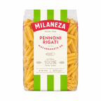 Milaneza Penne Rigate Pasta (Macarronete GR) – 100% Durum Wheat – 500g