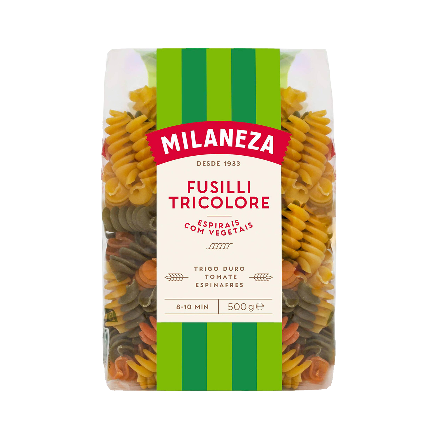 Milaneza Fusilli Tricolor – Portuguese Tri-Color Spiral Pasta