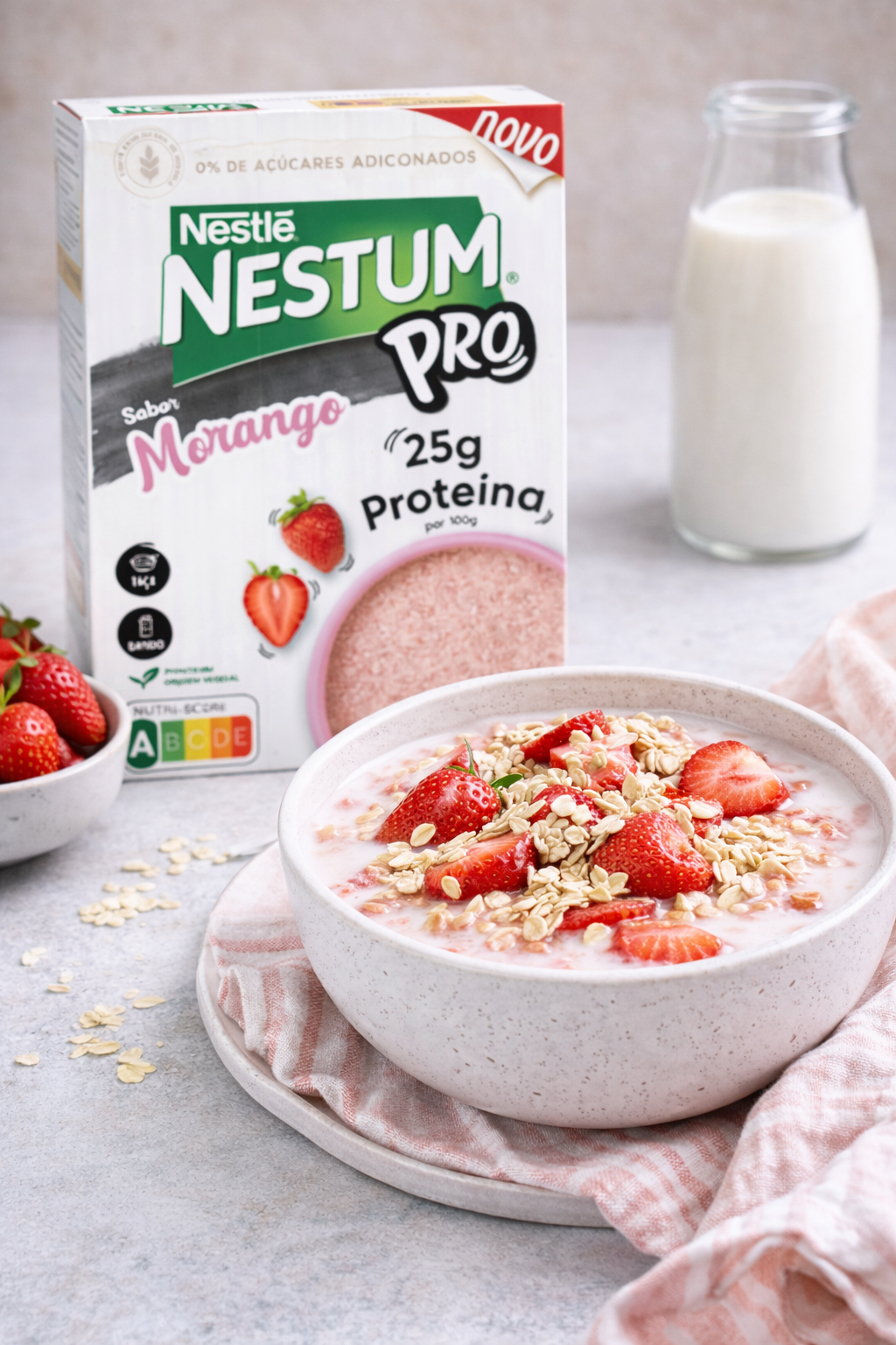 Nestlé Nestum Pro Morango – High Protein Strawberry Cereal (250g)