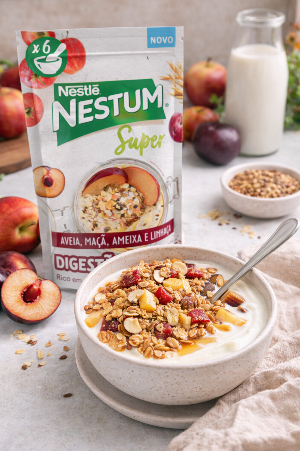 Nestlé Nestum Super Digestion – Oat, Apple & Plum Cereal (210g)