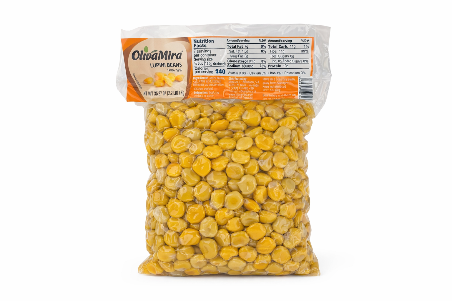 OlivaMira Tremoços (Lupini Beans) Vacuum Sealed – 1kg