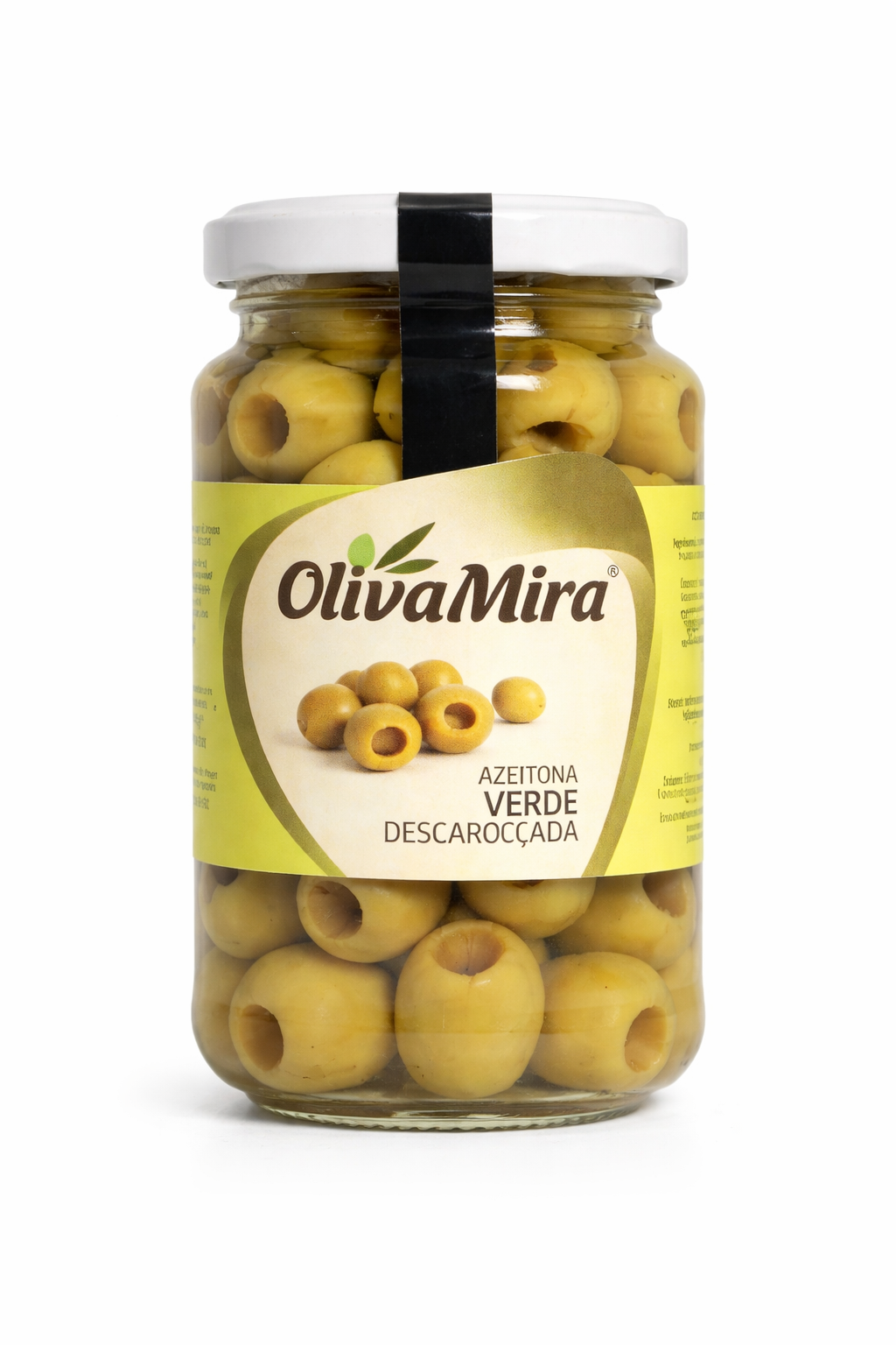 OlivaMira Pitted Green Olives – Portuguese Green Olives 360g