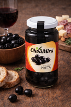 Load image into Gallery viewer, OlivaMira Whole Black Olives – Portuguese Black Olives 360g
