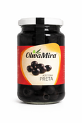 OlivaMira Whole Black Olives – Portuguese Black Olives 360g