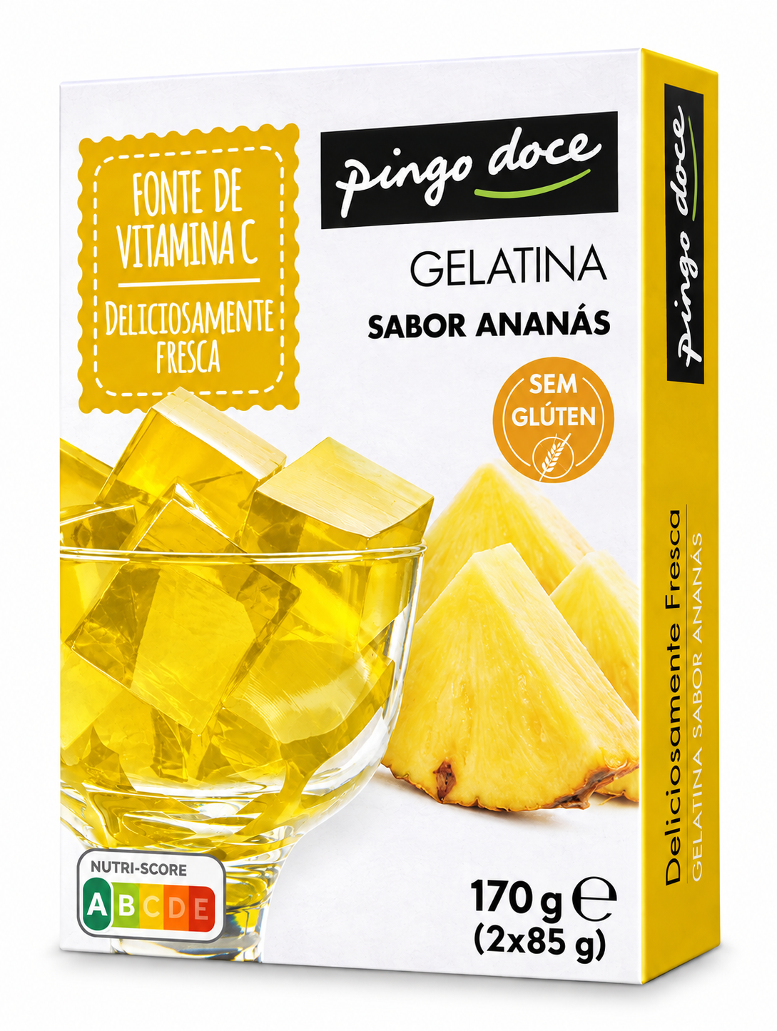 Pingo Doce Gelatina Ananás 170g – Portuguese Pineapple Jelly Dessert Mix