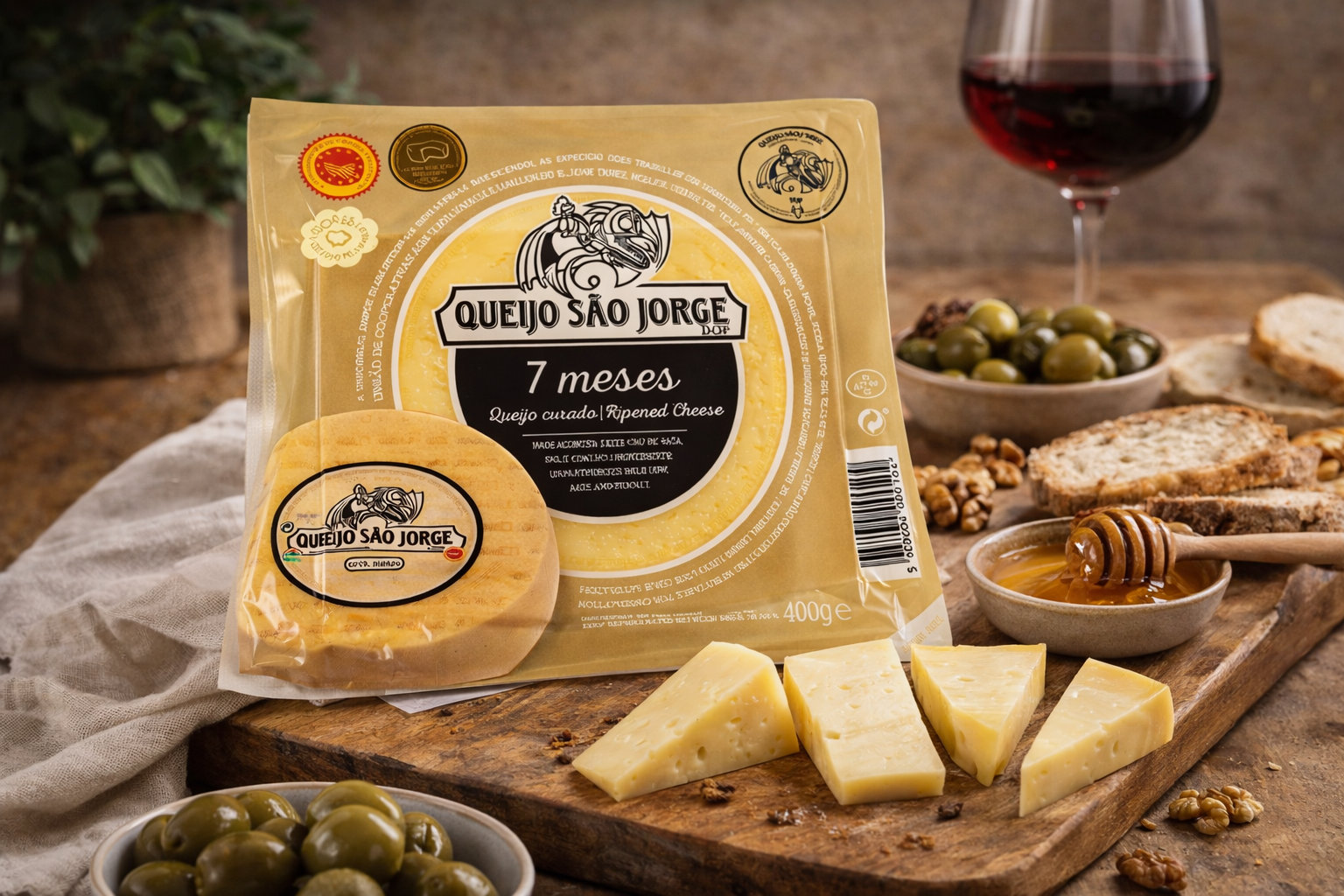 Queijo São Jorge DOP Cheese – 7 Month Aged Azores Cheese (400g)