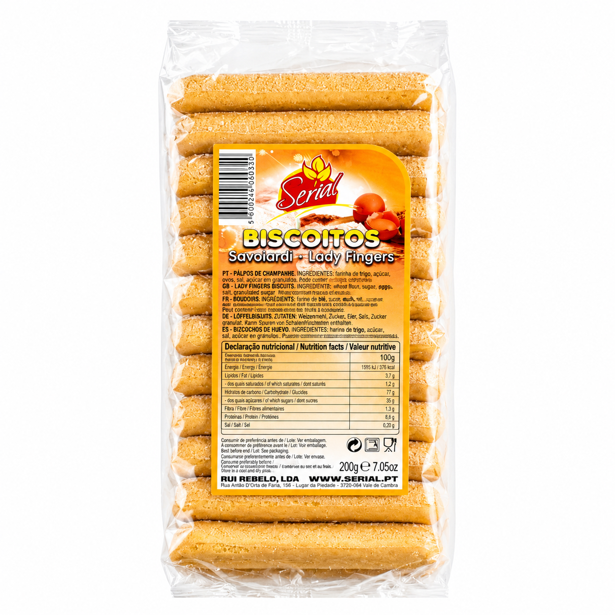 Serial Portuguese Ladyfinger Biscuits 200g