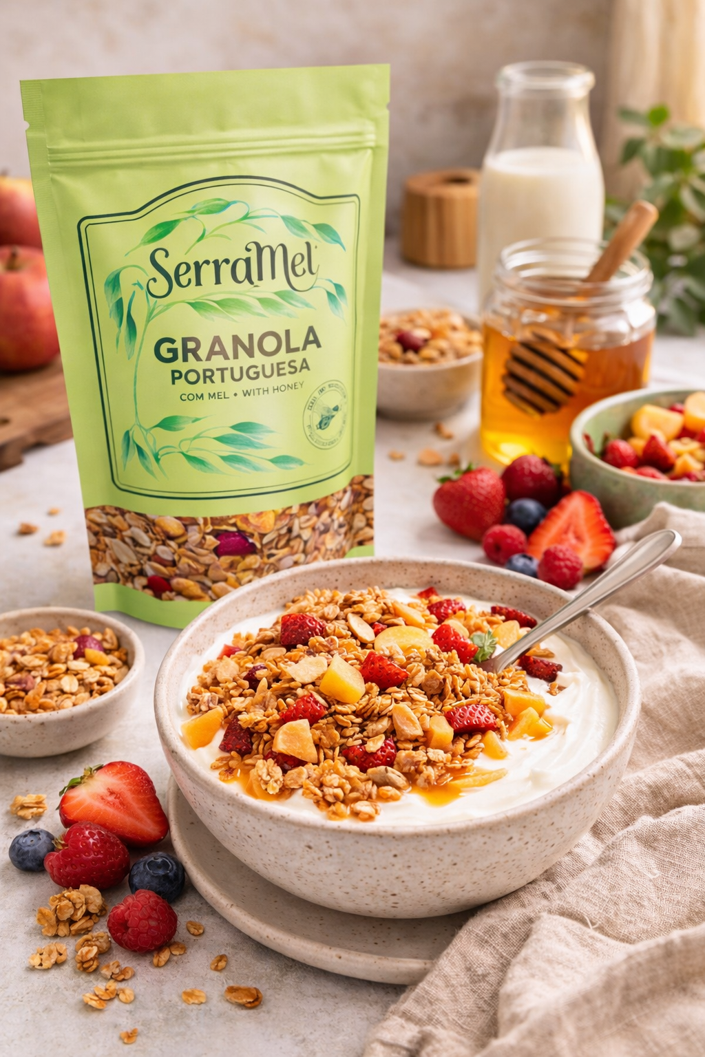 SerraMel Granola Portuguesa with Honey – Portuguese Breakfast Cereal (400g)