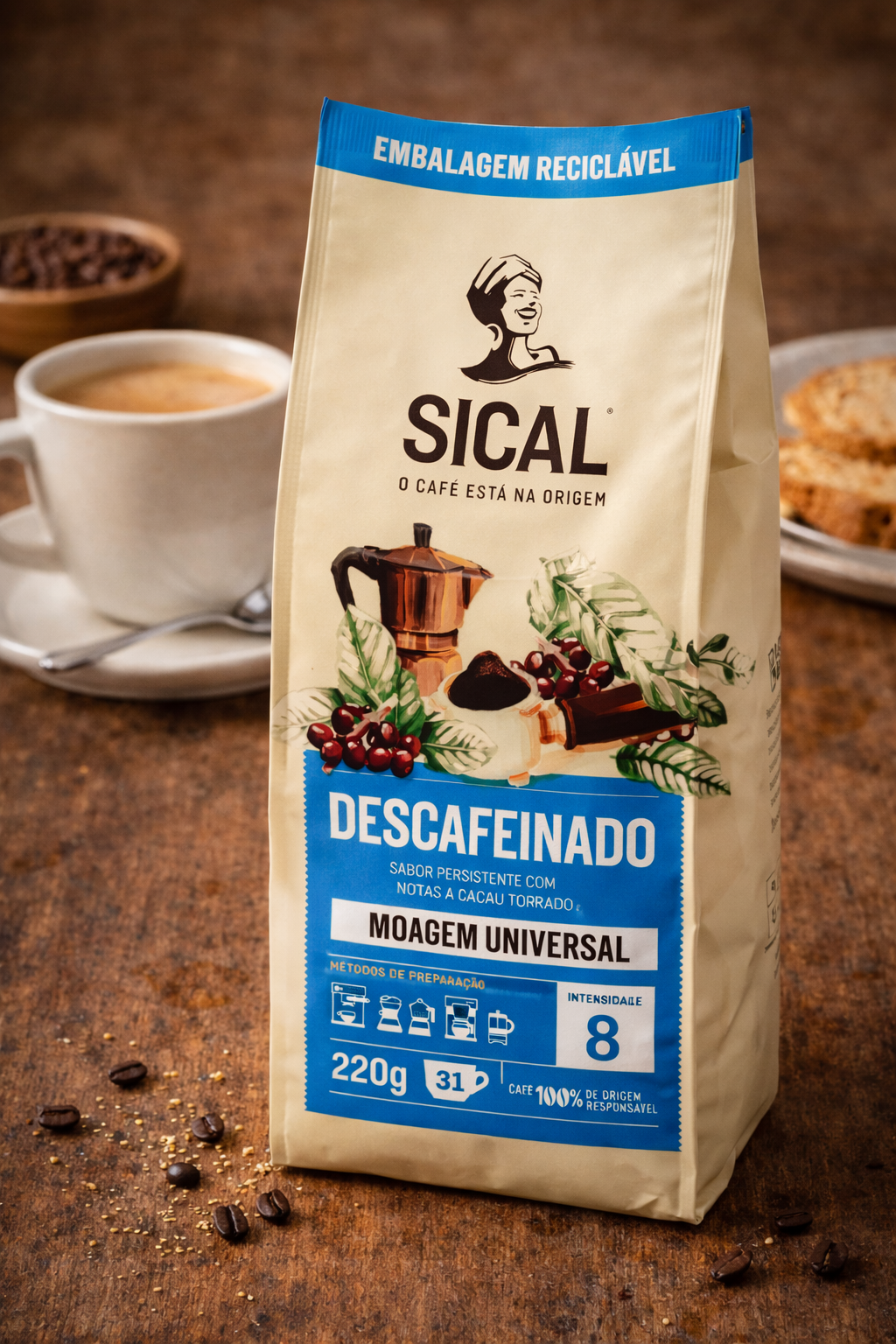 Sical Decaffeinated Coffee – Universal Grind 220g