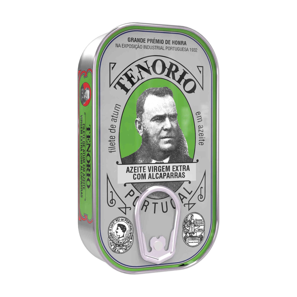 Tenório Tuna Fillets in Extra Virgin Olive Oil with Capers – Portuguese Canned Tuna