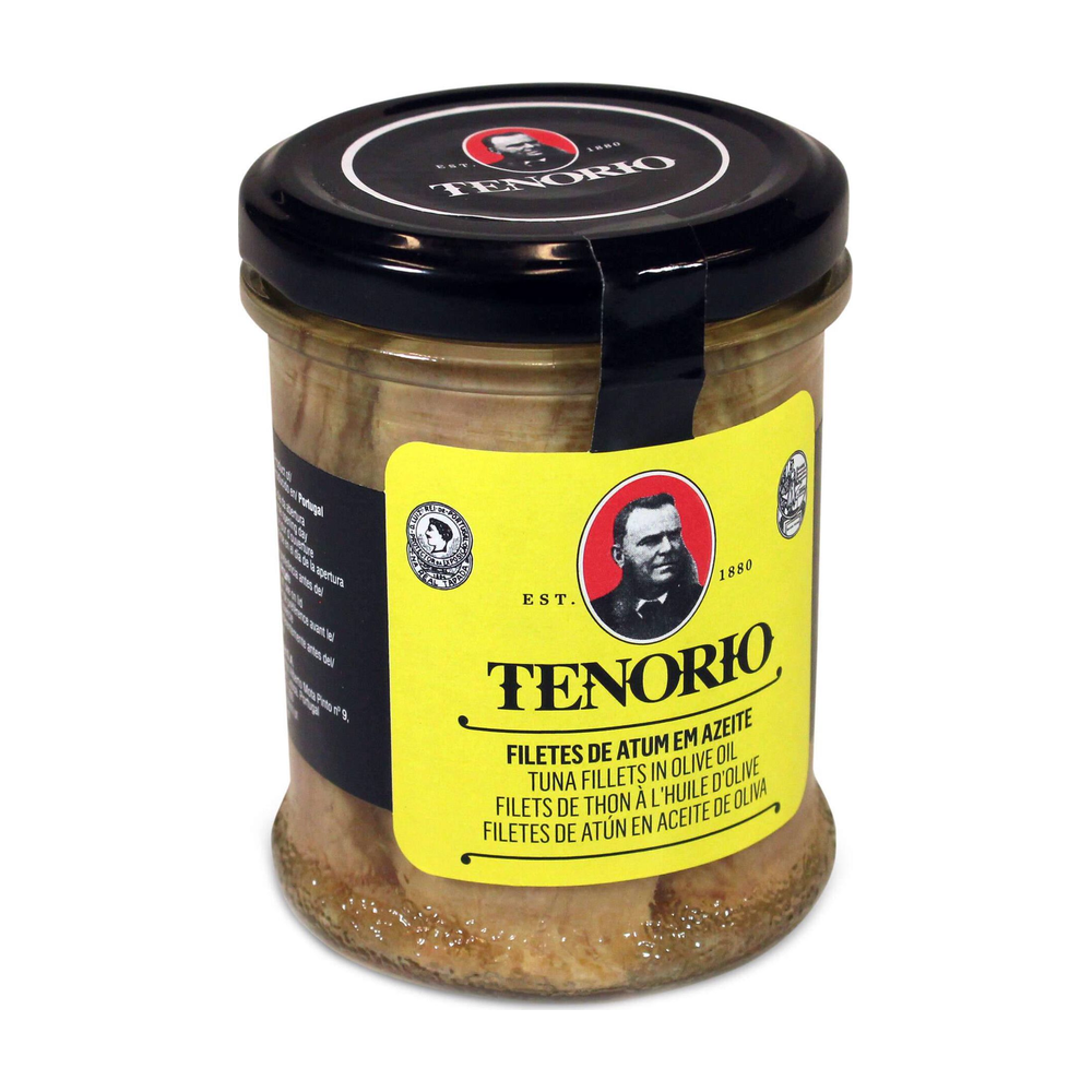 Tenório Tuna Fillets in Olive Oil, Glass Jar – Portuguese Premium Tuna