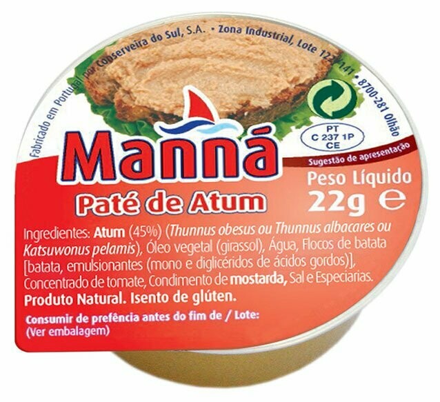 Manna Paté Variety Pack 4 x 22g – Portuguese Tuna & Sardine Paste
