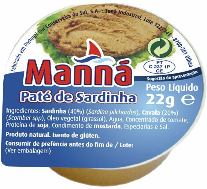 Manna Paté Variety Pack 4 x 22g – Portuguese Tuna & Sardine Paste