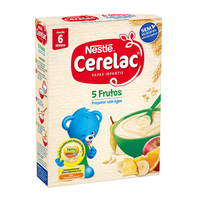 Nestlé Cerelac 5 Fruits Baby Cereal 250g – Infant Porridge 6+ Months