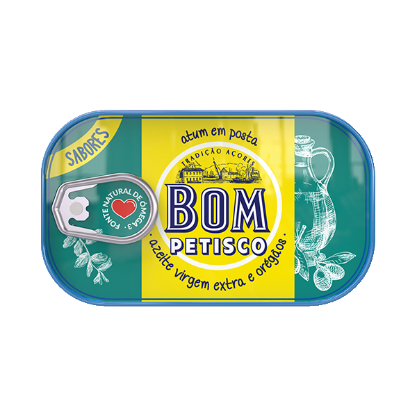 Bom Petisco Tuna in Extra Virgin Olive Oil & Oregano 120g – Portuguese Canned Tuna