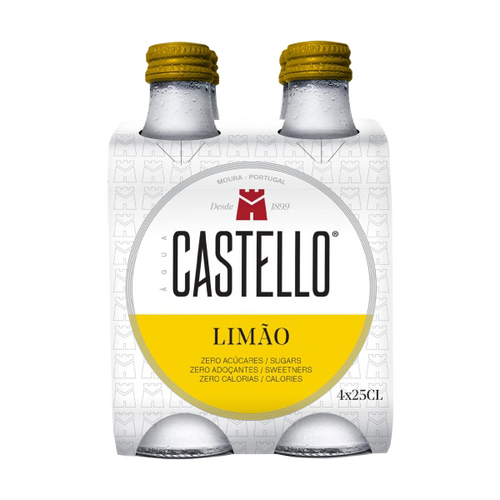 Água Castello Lemon Sparkling Water (Limão) 4-Pack – Portuguese Mineral Water