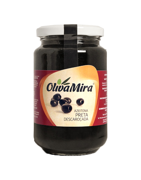 OlivaMira Black Olives (Pitted) 360g – Portuguese Olives