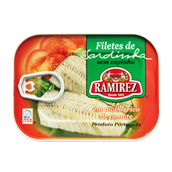 Ramirez Boneless Sardine Fillets in Tomato Sauce – Portuguese Canned Sardines