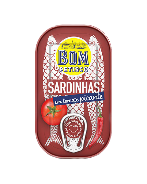 Bom Petisco Sardines in Spicy Tomato Sauce 120g – Portuguese Canned Sardines