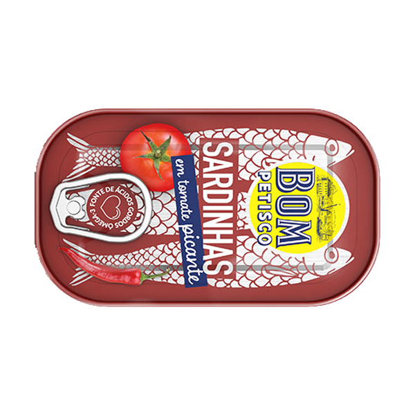 Bom Petisco Sardines in Spicy Tomato Sauce 120g – Portuguese Canned Sardines
